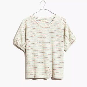 Madewell Textured Puff Sleeve Sweater Top